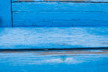Old wooden boards of blue color.の写真素材