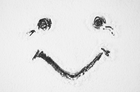 Drawing made by hand by sprinkled flour on a oven-trayの写真素材