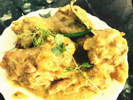 A plate of chicken curryの素材
