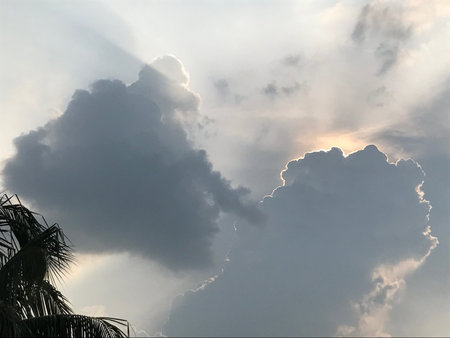 The Sun is going to set in the stormy weatherの素材