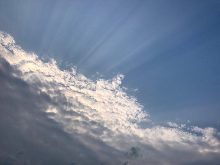 A beautiful cloudscape in the blue sky