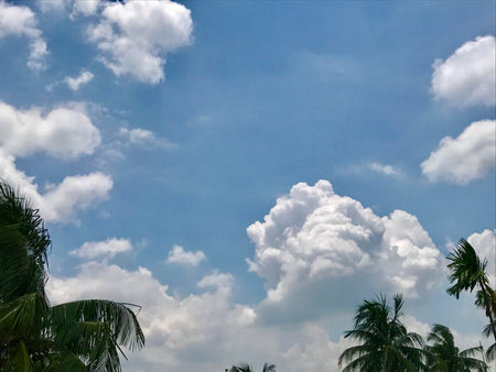 A beautiful cloudscape in the blue sky