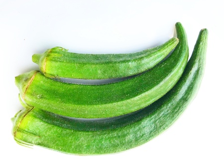 Okra or ladys finger is a healthy vegetable and it is used as a beneficial herbal home remedyの素材