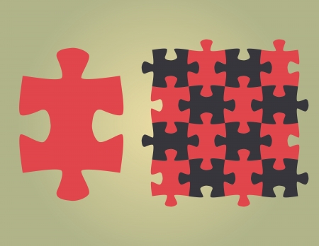 Universal shape of puzzle, this shape is proposed for neverending usageのイラスト素材