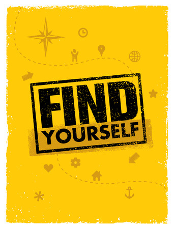 Find Yourself Adventure Motivation Bannerのイラスト素材