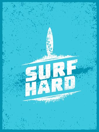 Catch The Wave. Creative Surf Motivation Vector Banner Concept.のイラスト素材