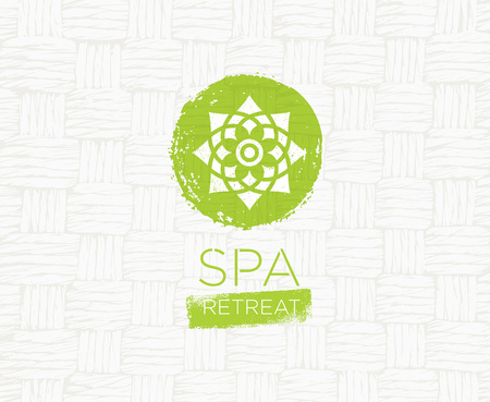 Spa Retreat Organic Eco Background. Nature Friendly Vector Concept.のイラスト素材