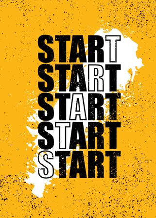Creative Strong Vector Rough Typography Grunge Wallpaper Poster Concept With Brush Strokeのイラスト素材