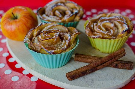 Rose apples and puff pastryの写真素材
