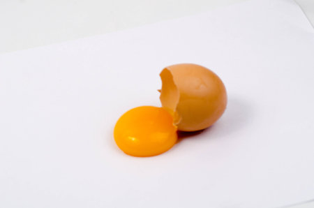 one of the eggs broken