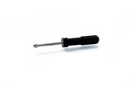 Small screwdriver on white background. Isolated On White Objectsの写真素材