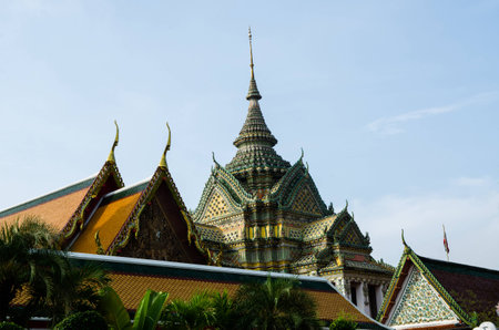 Wat Pho, is a Buddhist temple in Phra Nakhon district, Bangkok, Thailandの写真素材