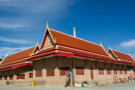 Sermon hall in a monastery the temple thailand.の写真素材