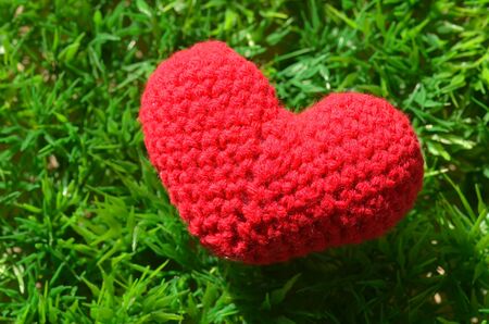 love from knitting woolの写真素材