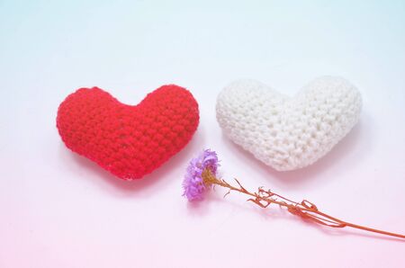 love from knitting woolの写真素材