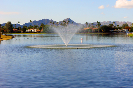 The beautiful affluent community of Scottsdale, Arizonaの写真素材