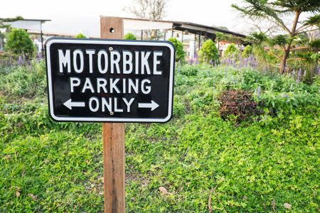 motorbike parking label.の写真素材