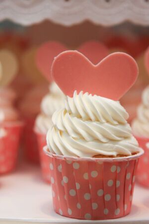 Pink cupcake.の写真素材