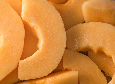 Melon slice. Fruit slice ready to eat.の写真素材