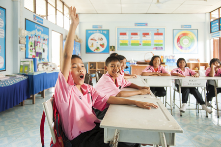 Ban Nong Bua Tai School, Mae Sot, Tak, Thailand February,21 2013 : Learning activity in classroom.のeditorial素材