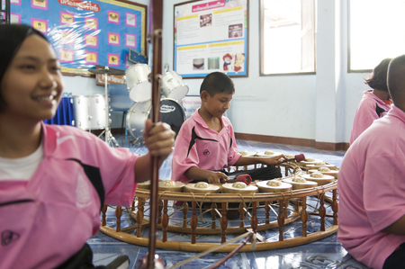 Ban Nong Bua Tai School, Mae Sot, Tak, Thailand February,21 2013 : Learning activity in classroom.のeditorial素材