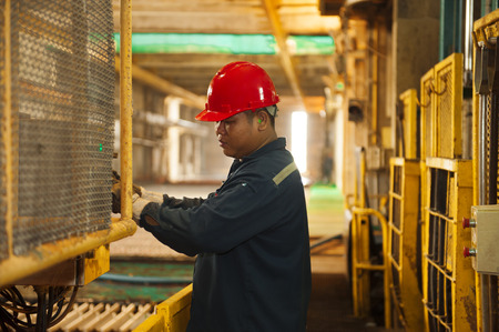 Padaeng industry, Mae Sot, Tak, Thailand February,20 2013 : Zinc mine. engineer control machine in factory.のeditorial素材