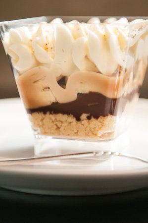 Close-up shot of banoffee.の写真素材