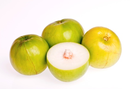 monkey apple on white backgroundの写真素材