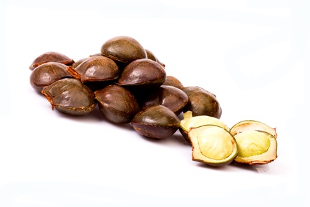 tropical fruit on white in thailandの写真素材