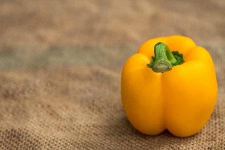 sweet pepper on hemp sheet
