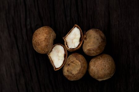 chestnuts grove on old plank woodの写真素材