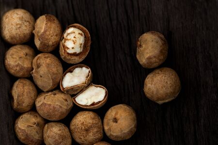 chestnuts grove on old plank woodの写真素材