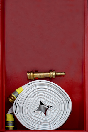 New fire hose at new factory for protect fireの写真素材