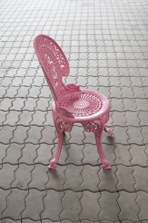 Pink retro chairの写真素材
