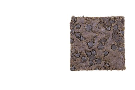 Isolated brownie against white backgroundの写真素材