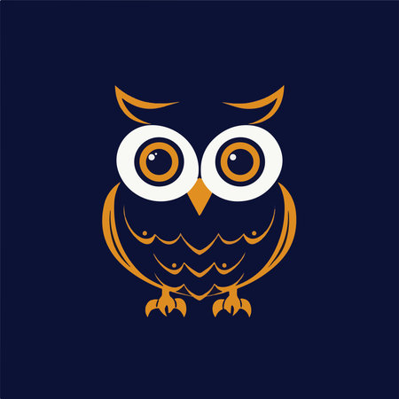 Owl logo template vector icon illustration design. Bird logo concept.の素材