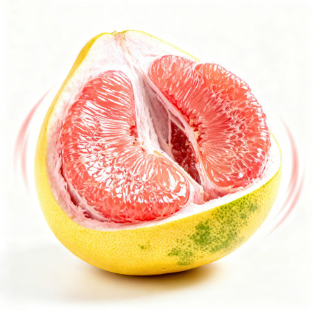 Grapefruit isolated on white background. File contains clipping path.の素材