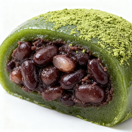 Traditional Turkish dessert kunefe with pistachio on white backgroundの素材