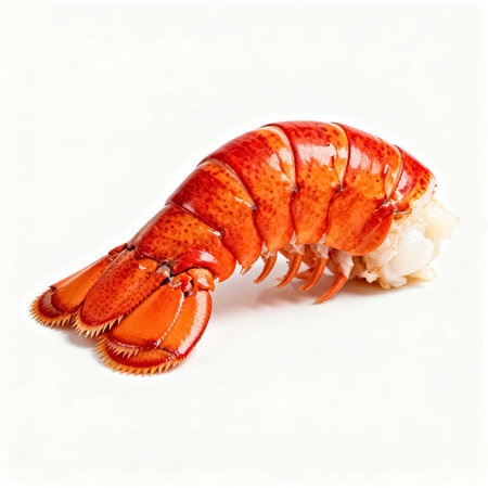 lobster isolated on white background. Clipping path included.の素材