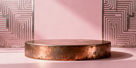 3d rendering of abstract geometric forms. Glossy luxury podium for your design.の素材