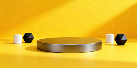 Abstract scene podium mockup. Award ceremony concept. 3d renderの素材