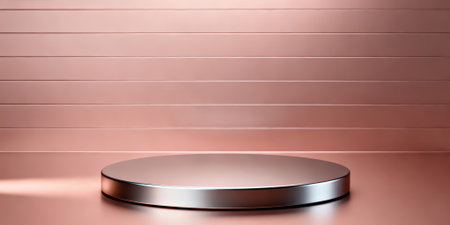 3d render of podium or pedestal for product presentation. Abstract background.の素材