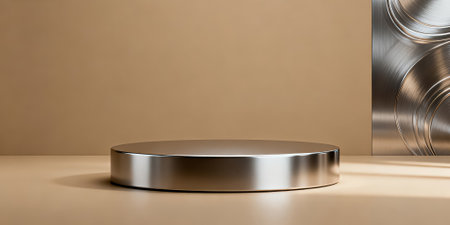 3d render of minimal product display podium. Abstract minimal scene with geometric shapes.の素材