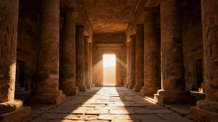 Ancient ruins of Karnak temple in Luxor, Egypt, Africaの素材