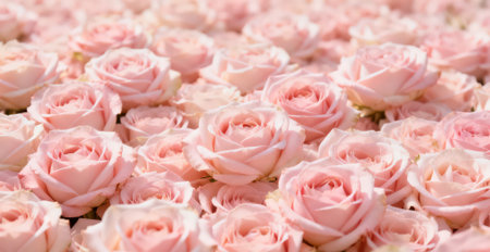 Beautiful pink roses background for Valentine's Day, wedding and love concept.の素材