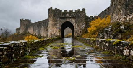 Castle of the Moors in Sintra, Portugal.の素材