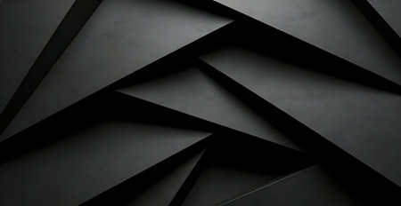 Abstract black background with triangles. 3d rendering, 3d illustration.の素材