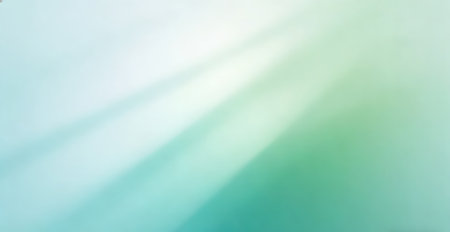 abstract green and blue background with sun rays and bokehの素材