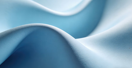 close up of blue satin fabric texture for background usage with copy spaceの素材