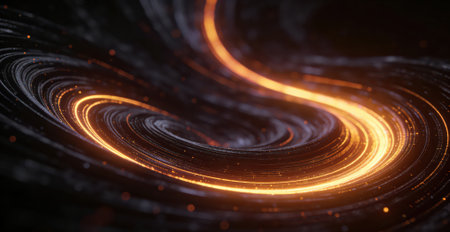 Abstract background with neon lights. Glowing spiral lines. 3d renderingの素材